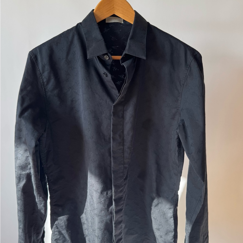 Dior Black Button Down Shirt Tailored Elegance
